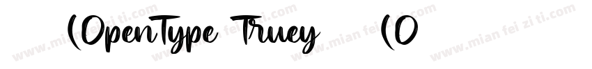 宋体 常规 (OpenType  Truey 宋体 常规(Open字体转换